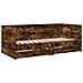 Divano Letto Con Cassetti Senza Materasso Rovere Fumo 100x200cm - Foto miniatura 3