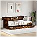 Divano Letto Con Cassetti Senza Materasso Rovere Fumo 100x200cm - Foto miniatura 1