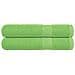 Asciugamani Per Sauna 2 Pz Verde Mela 80x200 Cm 360 G /m Cotone - Foto miniatura 1