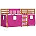 Letto a Castello senza Materasso Rosa 90x200 cm Legno di Pino - Foto miniatura 6
