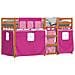 Letto a Castello senza Materasso Rosa 90x200 cm Legno di Pino - Foto miniatura 9