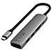 Hub Usb-c Slim Multiport 6-in-1 4k Power Delivery 100w, Grigio - Foto miniatura 2