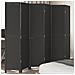 Divisorio Ambienti 6 Pannelli Nero Legno Massello Di Paulownia - Foto miniatura 1