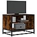 Mobile Tv Rovere Fumo 61x40x46 Cm Legno Multistrato E Metallo - Foto miniatura 1