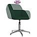 Sedia Da Ufficio Girevole Verde Scuro In Tessuto - Foto miniatura 5