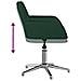 Sedia Da Ufficio Girevole Verde Scuro In Tessuto - Foto miniatura 6