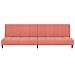 Divano Letto a 2 Posti Rosa in Velluto - Foto miniatura 5