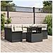 Set Divano da Giardino 7 Pezzi con Cuscini Nero Polirattan - Foto miniatura 2