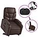 Poltrona Alzapersona Reclinabile Marrone in Similpelle - Foto miniatura 6