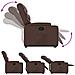 Poltrona Alzapersona Reclinabile Marrone in Similpelle - Foto miniatura 7