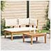 Set panchina da giardino in legno massello teak - Foto miniatura 2