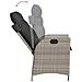 Set Pranzo da Giardino 9pz con Cuscini Grigio Chiaro Polyrattan - Foto miniatura 4