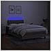 Letto a Molle con Materasso e LED Tortora 120x190 cm in Tessuto - Foto miniatura 4