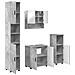 Set di mobili per il bagno 4 pcs Grigio cemento 61 x 35 x 64 cm - Foto miniatura 1