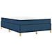 Letto a molle con materasso Blu e Bianco 160 x 200 cm Tessuto - Foto miniatura 1