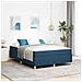 Letto a molle con materasso Blu e Bianco 160 x 200 cm Tessuto - Foto miniatura 2