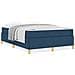 Letto a molle con materasso Blu e Bianco 160 x 200 cm Tessuto - Foto miniatura 4