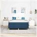 Letto a molle con materasso Blu e Bianco 160 x 200 cm Tessuto - Foto miniatura 5