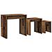 Tavolo da caffè nesting 3 pcs Legno vecchio 60 x 35 x 56 cm - Foto miniatura 1
