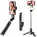 Selfie Stick In Acciaio Inossidabile Con Luce Di Riempimento Rimovibile - Treppiede Bluetooth Estensibile Con Scatto Remoto - Foto miniatura 2