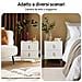 Set Di 2 Comodini Da Letto Con 2 Cassetti, Tavolino Da Salotto - Cassettiera Moderna Bianca - Foto miniatura 7