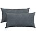 Cuscini da Divano 2 pcs Grigio scuro 80 x 40 cm - Foto miniatura 1
