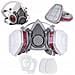 Set Di Verniciatura Spraytech Fullset 2l - Pistola Pneumatica Alta Pressione Con Serbatoio 2l | Maschera 6200 Con Filtri | Tuta Protettiva | Kit Pulizia 17 In 1 - Foto miniatura 8