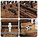 Tavolo da Foosball Legno vecchio 146,5 x 74 x 85 cm - Foto miniatura 8