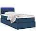 Letto con contenitore e LED con led Blu 100 x 200 cm Tessuto - Foto miniatura 3