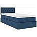 Letto con contenitore e LED con led Blu 100 x 200 cm Tessuto - Foto miniatura 6