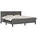 Struttura letto con materasso Grigio scuro 200 x 200 cm Velluto - Foto miniatura 1