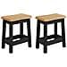 Sgabello da bar EKAI 2 pcs Nero 40 x 29 x 45,5 cm - Foto miniatura 1