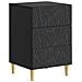 Comodino Nero 43 x 39,5 x 66,5 cm Legno ingegnerizzato - Foto miniatura 1