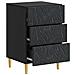 Comodino Nero 43 x 39,5 x 66,5 cm Legno ingegnerizzato - Foto miniatura 2