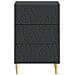 Comodino Nero 43 x 39,5 x 66,5 cm Legno ingegnerizzato - Foto miniatura 3