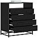 Mobile con Cassetti 4-Cassetto Rovere nero 70 x 41 x 83,5 cm - Foto miniatura 2