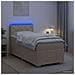 Letto box spring con materasso Crema 80 x 200 cm Tessuto - Foto miniatura 4