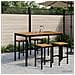 Tavolo Bar da Giardino Naturale e Nero 147 x 88,5 x 105 cm - Foto miniatura 2