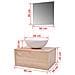 Mobili da Bagno con Lavabo Set 3 pz Beige - Foto miniatura 3