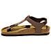 Sandalo Infradito Unisex Pelle Mocca Made In Germany Art. kairo 0147131 Taglia: 37 - Foto miniatura 3