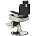 Poltrona Da Barbiere Nera 68x69x116 Cm In Similpelle - Foto miniatura 4