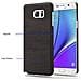 Custodia Compatibile Con Samsung Galaxy Note 5 In Woody Nero - Hard Case Coperchio Di Protezione In Look Legno Contro I Graffi E Gli Urti - Foto miniatura 6