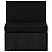 Seduta Centrale Modulare in Polyrattan Nero - Foto miniatura 3