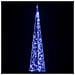 Cono Di Luce Led Decorativo Acrilico Blu 90 Cm - Foto miniatura 3