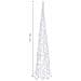 Cono Di Luce Led Decorativo Acrilico Blu 90 Cm - Foto miniatura 5