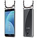 Catena Di Telefoni Cellulari Compatibile Con Samsung Galaxy J7 2018 In Blu Scuro Giallo - Coperchio Protettivo In Silicone Con Anelli D'argento, Cinturino In Corda E Custodia Staccabile - Foto miniatura 8