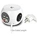 Multipresa Cubo 3 Posti Con 4 Porte Usb White Ew3957 - Foto miniatura 4
