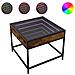 Tavolino Da Salotto Con Led Infinity Rovere Fumo 50x50x41 Cm - Foto miniatura 2