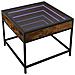 Tavolino Da Salotto Con Led Infinity Rovere Fumo 50x50x41 Cm - Foto miniatura 3