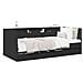 Divano Letto Con Cassetti Senza Materasso Nero 90x190 Cm - Foto miniatura 2